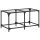 vidaXL Couchtisch mit Glasplatte Transparent 78,5x40x40 cm Stahl