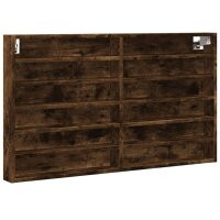 vidaXL Vitrinenschrank Räuchereiche 100x8,5x58 cm...