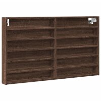 vidaXL Vitrinenschrank Braun Eichen-Optik 100x8,5x58 cm...