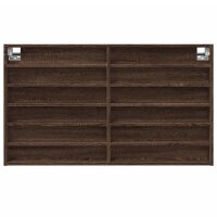 vidaXL Vitrinenschrank Braun Eichen-Optik 100x8,5x58 cm Holzwerkstoff