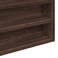 vidaXL Vitrinenschrank Braun Eichen-Optik 100x8,5x58 cm Holzwerkstoff