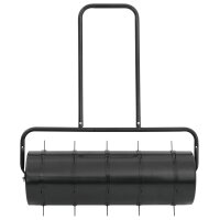 vidaXL Rasenwalze mit Rasenlüfter Schwarz 63 L Eisen...