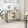 vidaXL Sideboard mit Glasplatte Sonoma-Eiche 98x35x81 cm Holzwerkstoff