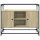 vidaXL Sideboard mit Glasplatte Sonoma-Eiche 98x35x81 cm Holzwerkstoff