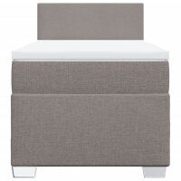 vidaXL Boxspringbett mit Matratze Taupe 80x200 cm Stoff