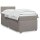 vidaXL Boxspringbett mit Matratze Taupe 80x200 cm Stoff