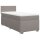 vidaXL Boxspringbett mit Matratze Taupe 80x200 cm Stoff