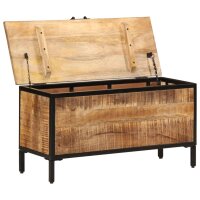 vidaXL Truhe 82x30x43 cm Raues Massivholz Mango