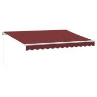 vidaXL Markise Manuell Weinrot 350x250 cm