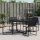 vidaXL Gartenstühle mit Kissen 4 Stk. Schwarz Poly Rattan