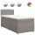 vidaXL Boxspringbett mit Matratze Taupe 80x200 cm Stoff