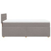 vidaXL Boxspringbett mit Matratze Taupe 80x200 cm Stoff