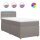 vidaXL Boxspringbett mit Matratze Taupe 80x200 cm Stoff