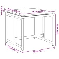 vidaXL Gartenhocker mit Kissen 4 Stk. Wei&szlig; Stahl und Textilene