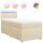 vidaXL Boxspringbett mit Matratze Creme 80x200 cm Stoff