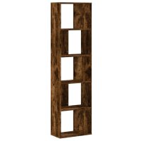 vidaXL B&uuml;cherregal 5 B&ouml;den R&auml;uchereiche 45x23,5x162,5 cm Holzwerkstoff