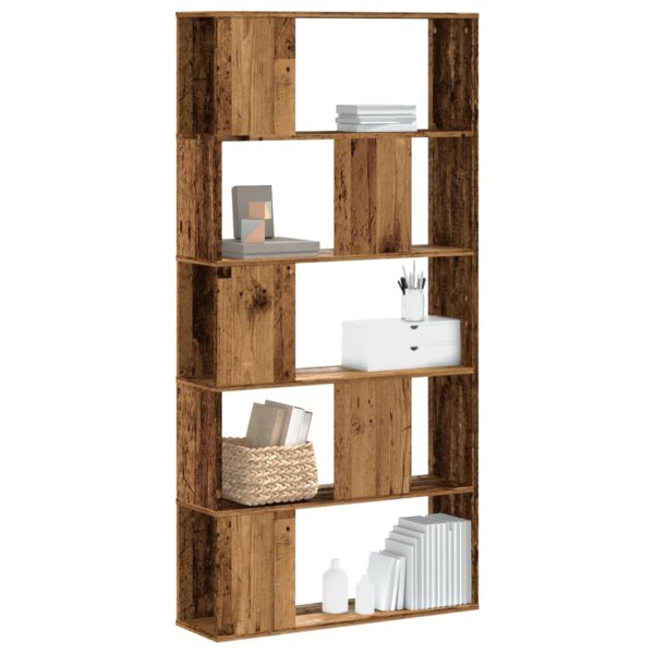 vidaXL B&uuml;cherregal 5 B&ouml;den Altholz 80,5x23,5x162,5 cm Holzwerkstoff