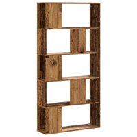 vidaXL B&uuml;cherregal 5 B&ouml;den Altholz 80,5x23,5x162,5 cm Holzwerkstoff