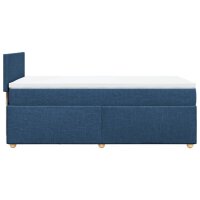 vidaXL Boxspringbett mit Matratze Blau 80x200 cm Stoff