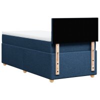 vidaXL Boxspringbett mit Matratze Blau 80x200 cm Stoff