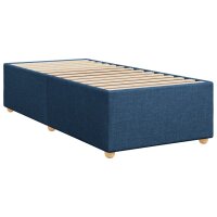 vidaXL Boxspringbett mit Matratze Blau 80x200 cm Stoff