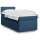 vidaXL Boxspringbett mit Matratze Blau 80x200 cm Stoff