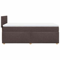 vidaXL Boxspringbett mit Matratze Dunkelbraun 80x200 cm Stoff