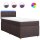 vidaXL Boxspringbett mit Matratze Dunkelbraun 80x200 cm Stoff