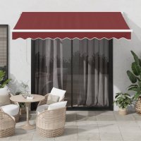 vidaXL Markise Manuell Weinrot 300x250 cm