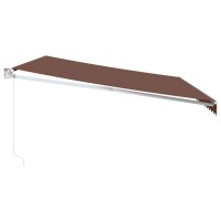 vidaXL Markise Manuell Braun 500x300 cm