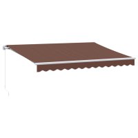 vidaXL Markise Manuell mit LED Braun 350x250 cm