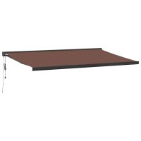 vidaXL Markise Automatisch Braun 500x300 cm