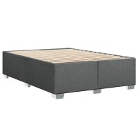 vidaXL Boxspringbett mit Matratze Dunkelgrau 140x200 cm Stoff