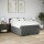 vidaXL Boxspringbett mit Matratze Dunkelgrau 140x200 cm Stoff