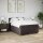 vidaXL Boxspringbett mit Matratze Dunkelbraun 140x200 cm Stoff