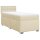 vidaXL Boxspringbett mit Matratze Creme 90x200 cm Stoff