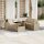 vidaXL 7-tlg. Garten-Sofagarnitur mit Kissen Beige Poly Rattan