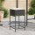 vidaXL Garten-Barhocker mit Kissen 2 Stk. Schwarz Poly Rattan