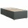 vidaXL Boxspringbett mit Matratze Dunkelgrau 90x200 cm Stoff