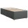 vidaXL Boxspringbett mit Matratze Dunkelgrau 100x200 cm Stoff