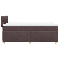 vidaXL Boxspringbett mit Matratze Dunkelbraun 100x200 cm Stoff