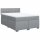 vidaXL Boxspringbett mit Matratze Hellgrau 140x200 cm Stoff