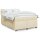 vidaXL Boxspringbett mit Matratze Creme 140x200 cm Stoff