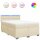 vidaXL Boxspringbett mit Matratze Creme 140x200 cm Stoff