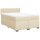 vidaXL Boxspringbett mit Matratze Creme 140x200 cm Stoff