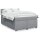 vidaXL Boxspringbett mit Matratze Hellgrau 160x200 cm Stoff