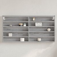 vidaXL Vitrinenschrank Grau Sonoma 100x8,5x50 cm...