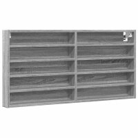 vidaXL Vitrinenschrank Grau Sonoma 100x8,5x50 cm...