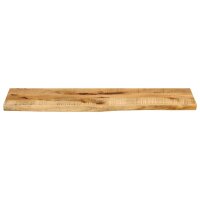 vidaXL Tischplatte 120x40x2,5 cm Baumkante Massivholz Raues Mangoholz