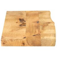 vidaXL Tischplatte 120x40x2,5 cm Baumkante Massivholz Raues Mangoholz